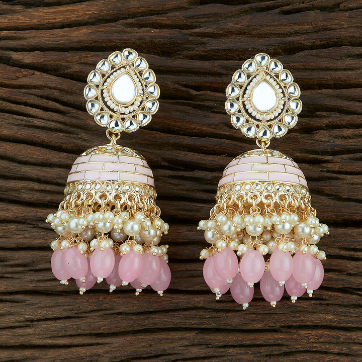 Indo Western Meenakari Earring With Gold Plating 108691