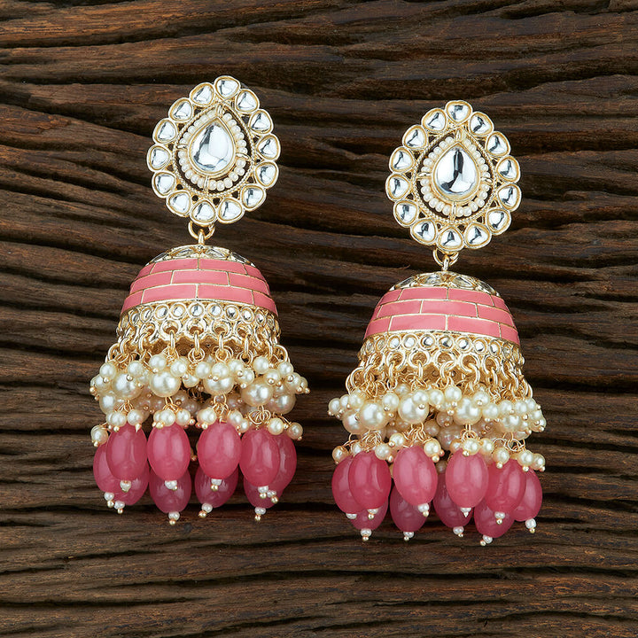 Indo Western Meenakari Earring With Gold Plating 108691