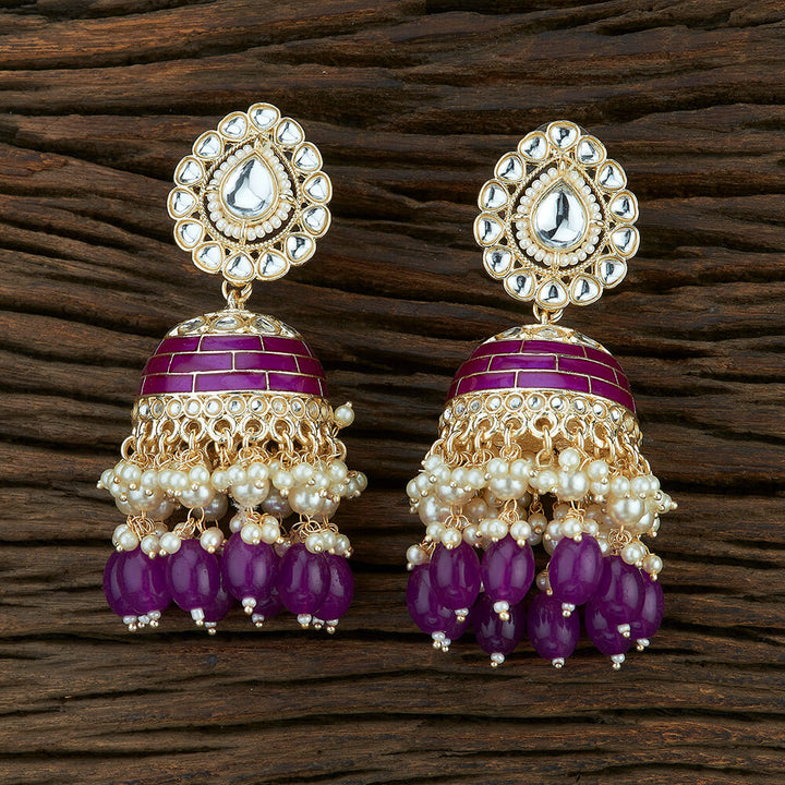 Indo Western Meenakari Earring With Gold Plating 108691