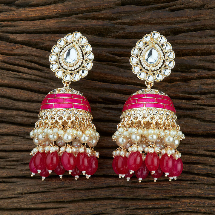 Indo Western Meenakari Earring With Gold Plating 108691