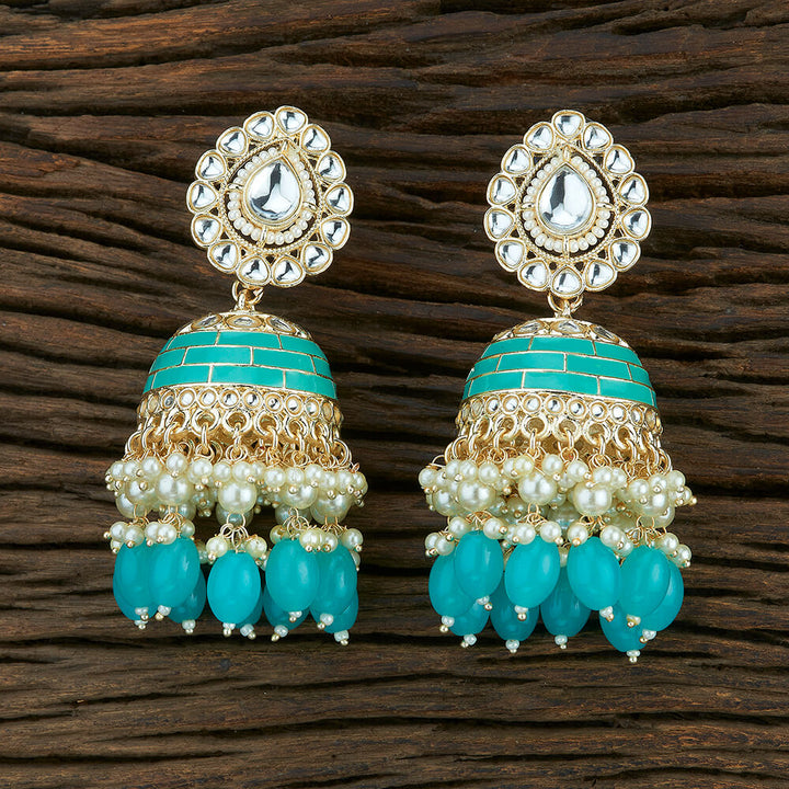 Indo Western Meenakari Earring With Gold Plating 108691