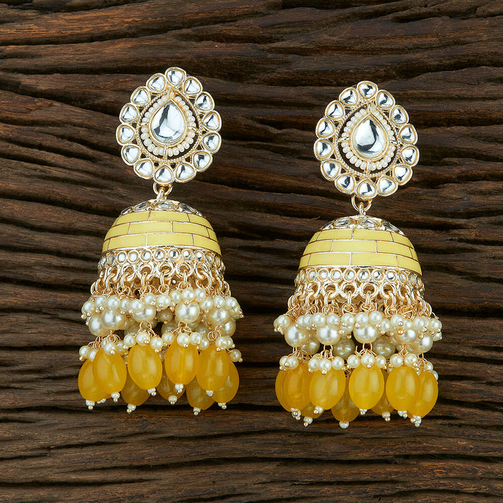 Indo Western Meenakari Earring With Gold Plating 108691