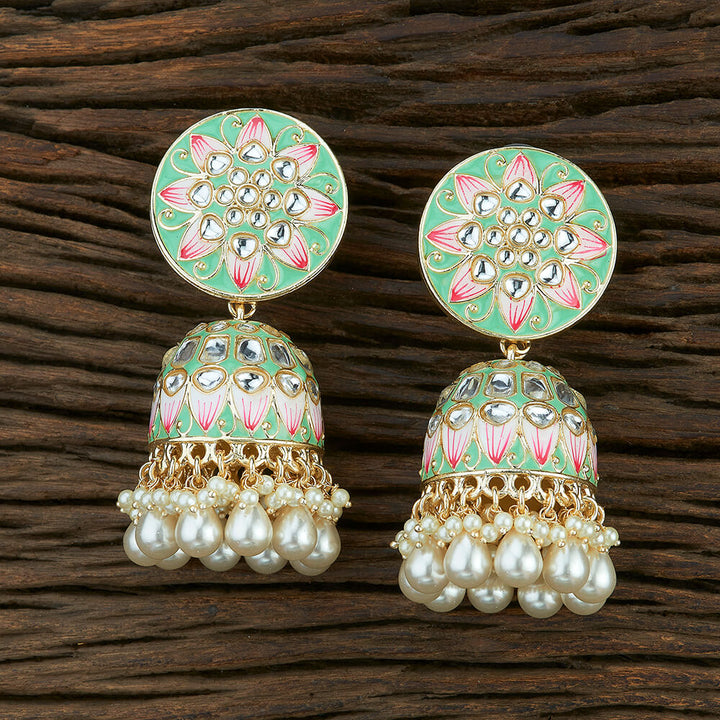 Indo Western Jhumki With Gold Plating 108693