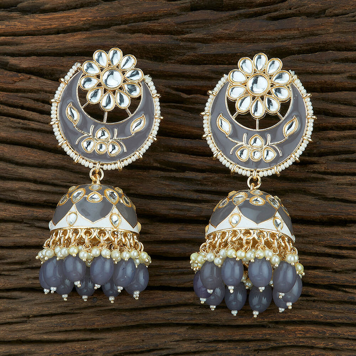 Indo Western Meenakari Earring With Gold Plating 108709