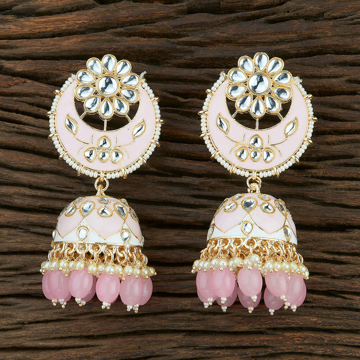 Indo Western Meenakari Earring With Gold Plating 108709