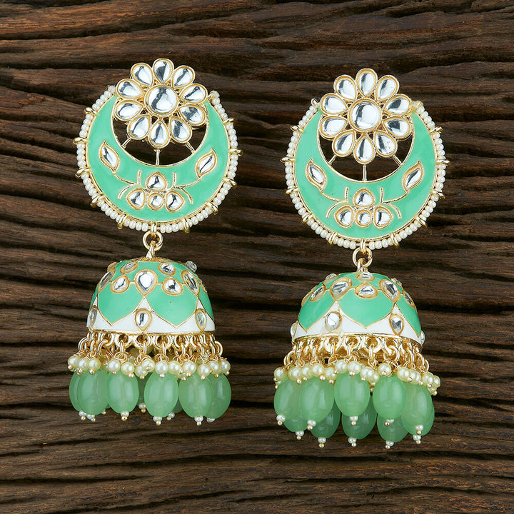 Indo Western Meenakari Earring With Gold Plating 108709