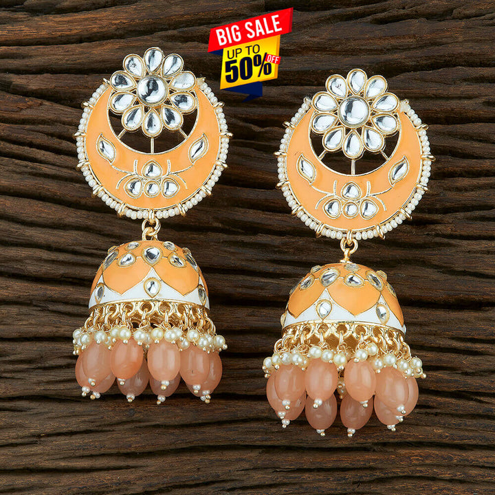 Indo Western Meenakari Earring With Gold Plating 108709