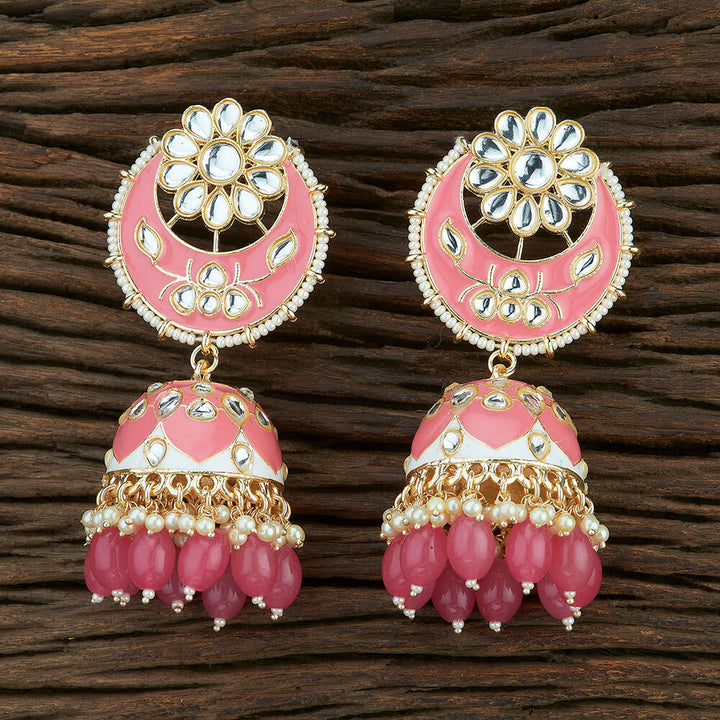 Indo Western Meenakari Earring With Gold Plating 108709