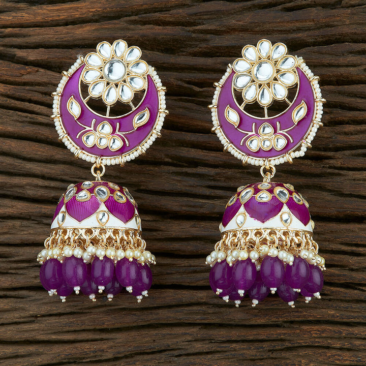 Indo Western Meenakari Earring With Gold Plating 108709