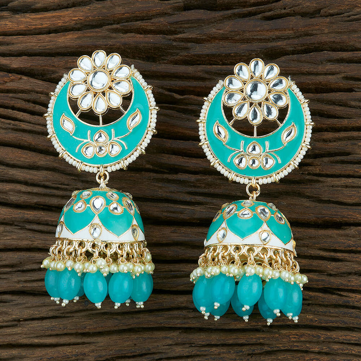 Indo Western Meenakari Earring With Gold Plating 108709