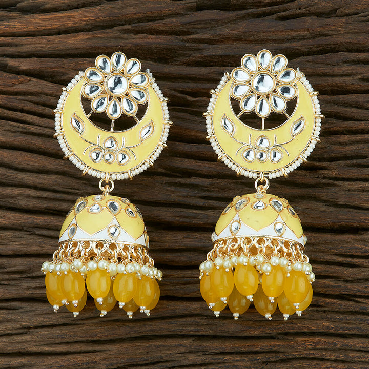 Indo Western Meenakari Earring With Gold Plating 108709