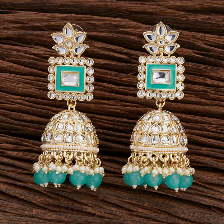 Indo Western Meenakari Earring With Gold Plating 108733