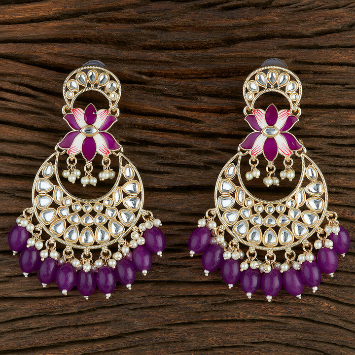 Indo Western Meenakari Earring With Gold Plating 108746