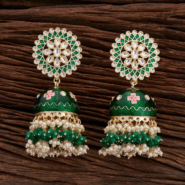 Indo Western Meenakari Earring With Gold Plating 108747