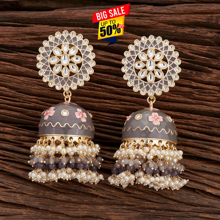 Indo Western Meenakari Earring With Gold Plating 108747