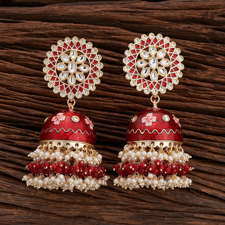 Indo Western Meenakari Earring With Gold Plating 108747