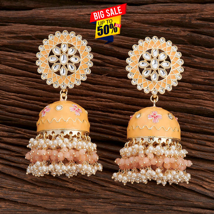 Indo Western Meenakari Earring With Gold Plating 108747