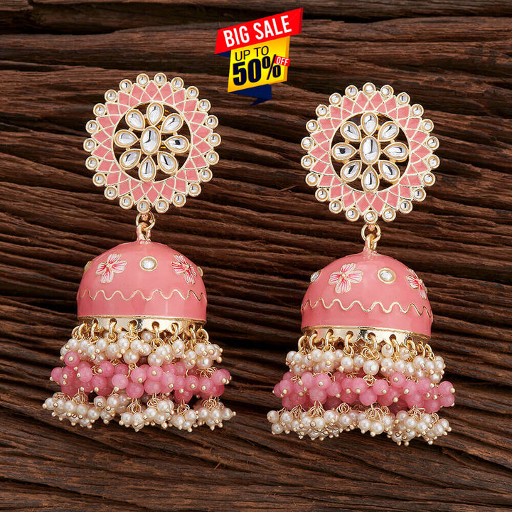 Indo Western Meenakari Earring With Gold Plating 108747