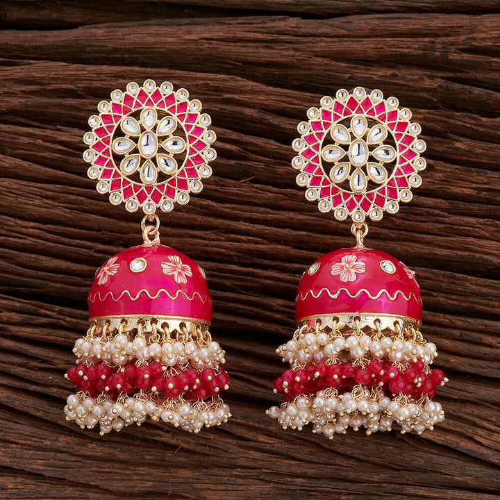 Indo Western Meenakari Earring With Gold Plating 108747