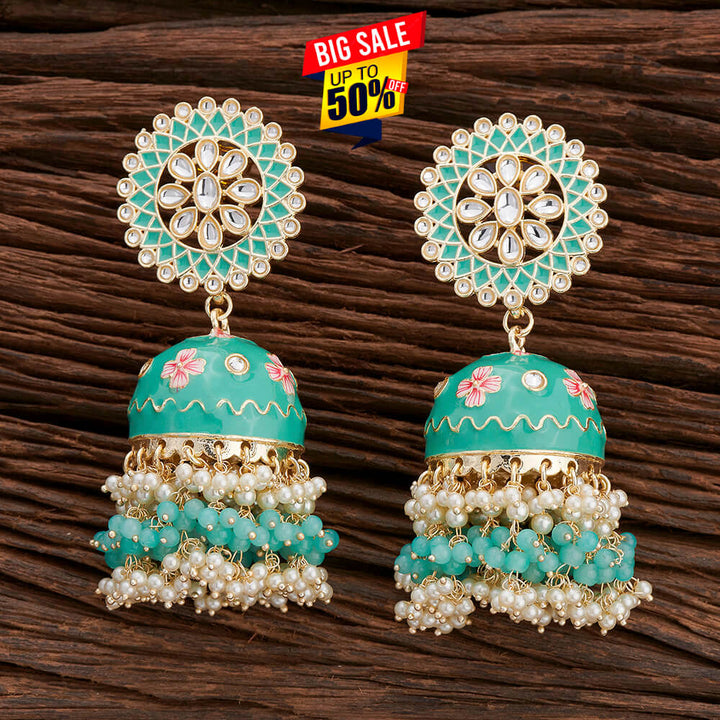 Indo Western Meenakari Earring With Gold Plating 108747