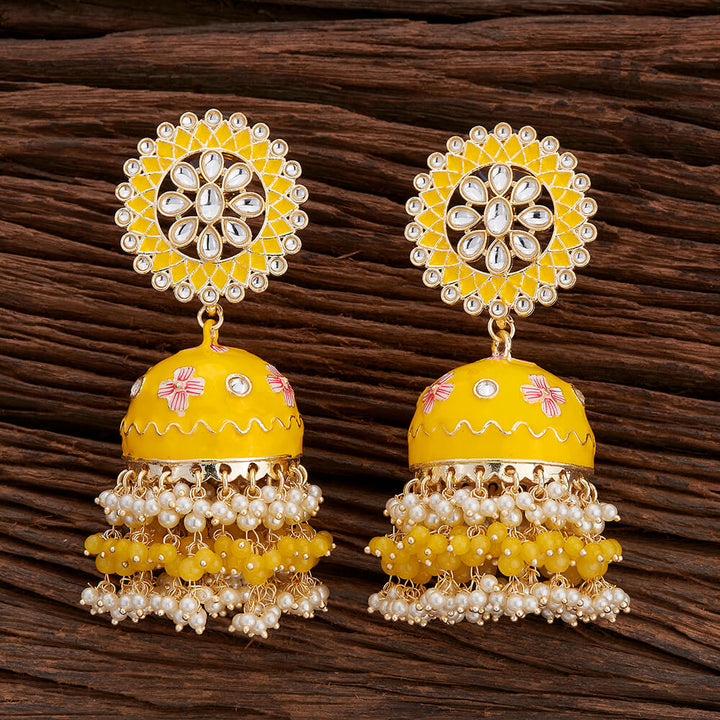 Indo Western Meenakari Earring With Gold Plating 108747