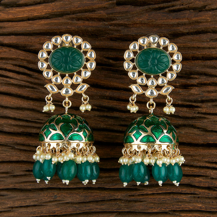 Indo Western Meenakari Earring With Gold Plating 108748