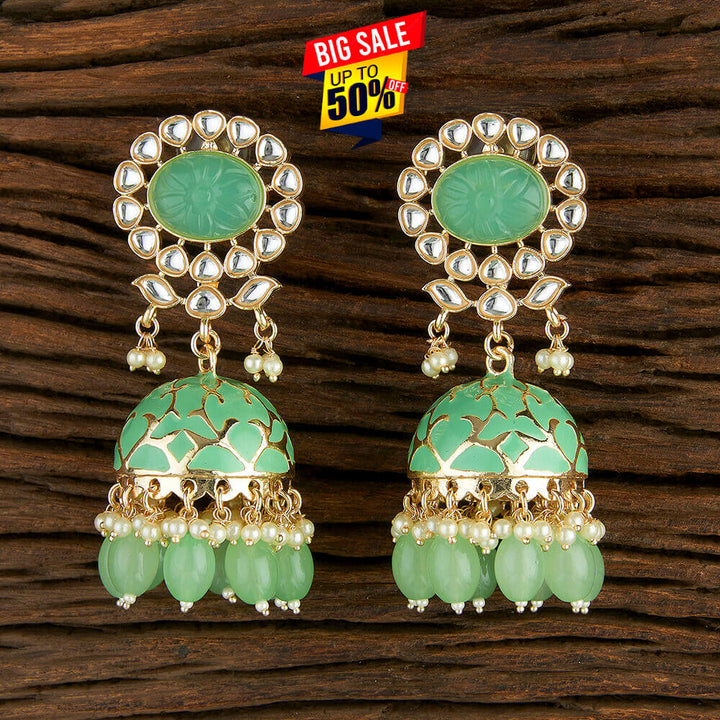 Indo Western Meenakari Earring With Gold Plating 108748