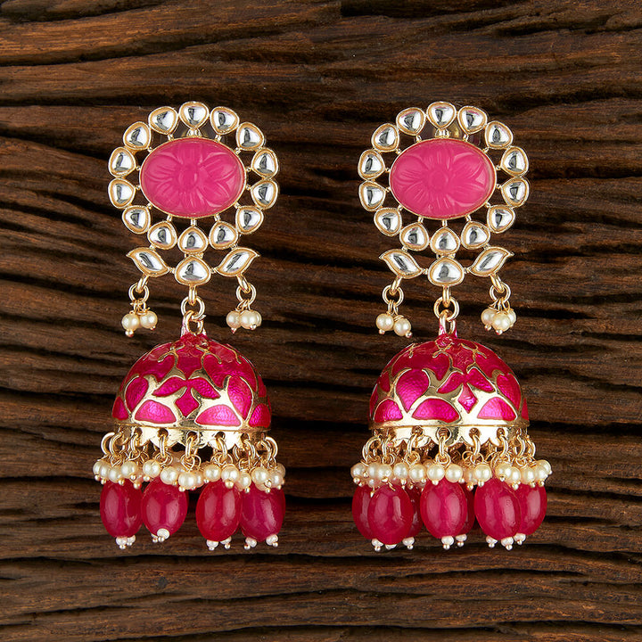 Indo Western Meenakari Earring With Gold Plating 108748