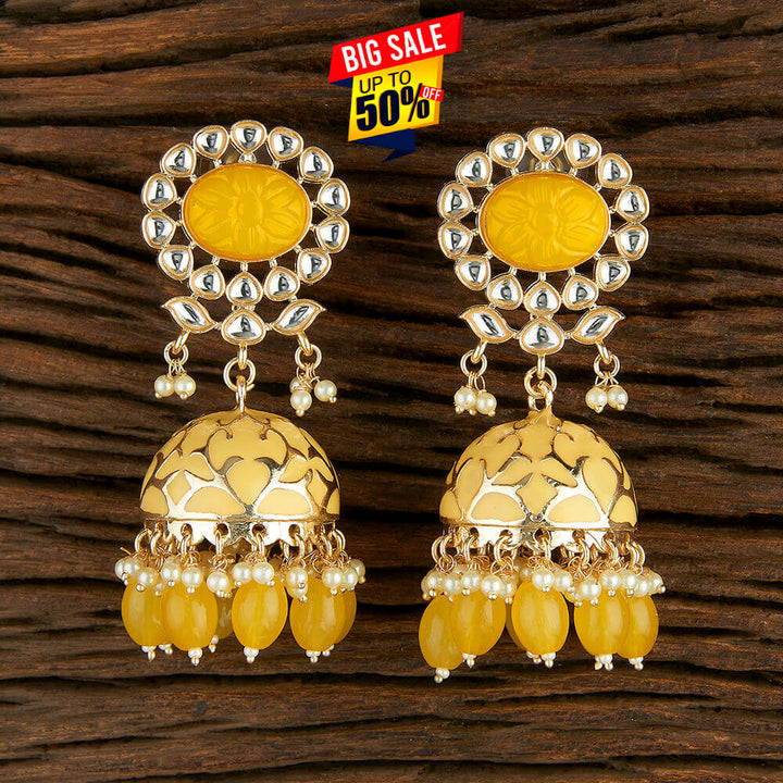 Indo Western Meenakari Earring With Gold Plating 108748