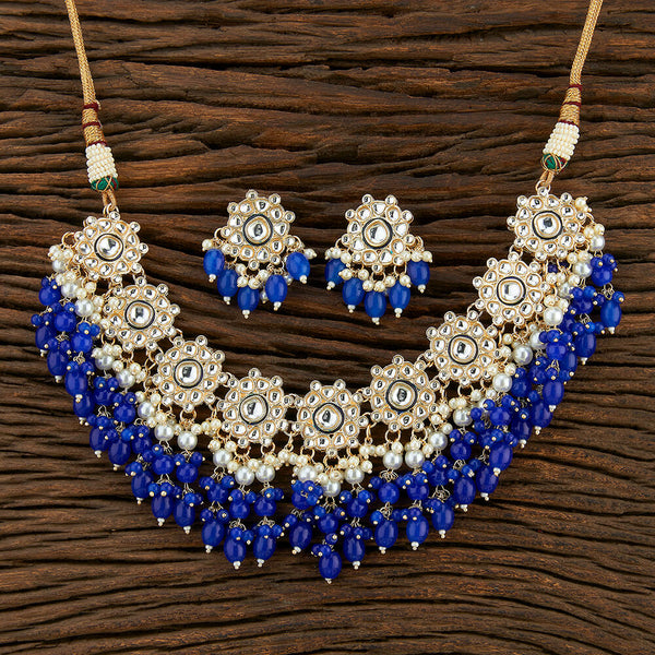 Indo Western Meenakari Necklace With Gold Plating 108791