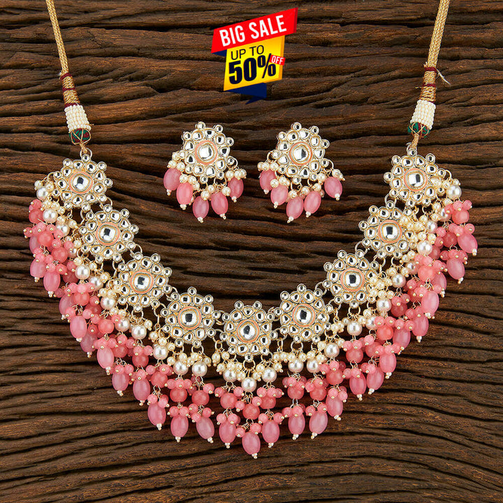 Indo Western Meenakari Necklace With Gold Plating 108791