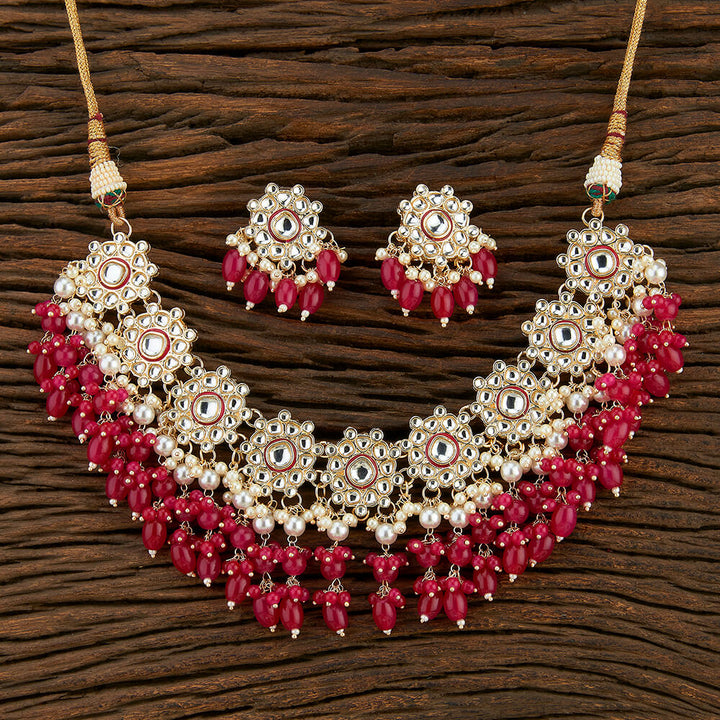 Indo Western Meenakari Necklace With Gold Plating 108791