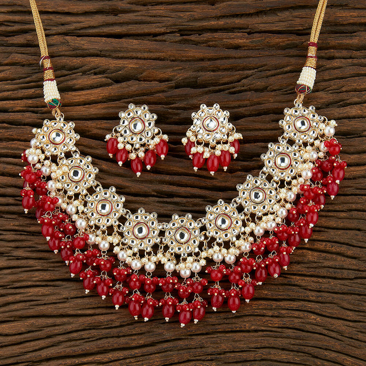 Indo Western Meenakari Necklace With Gold Plating 108791