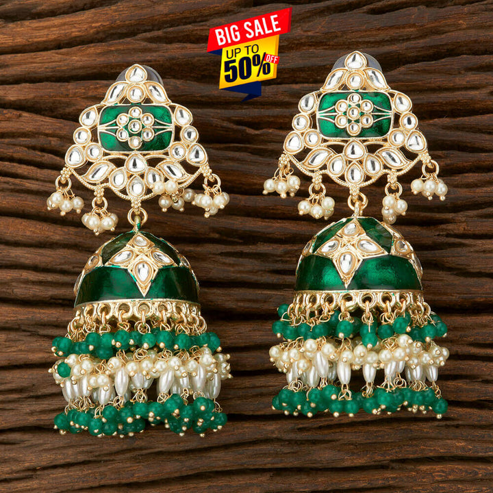 Indo Western Meenakari Earring With Gold Plating 108803