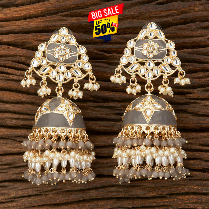 Indo Western Meenakari Earring With Gold Plating 108803