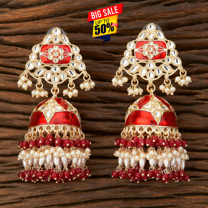 Indo Western Meenakari Earring With Gold Plating 108803