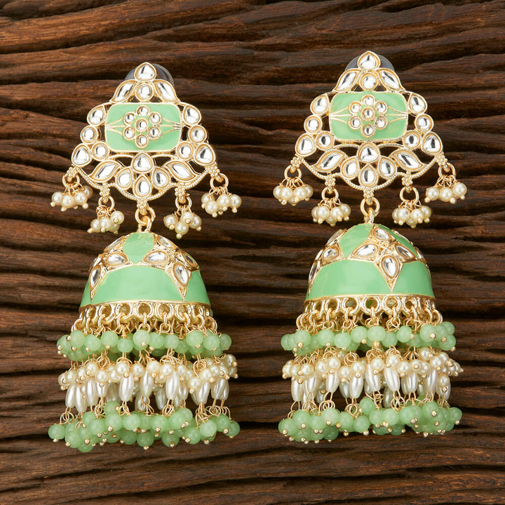 Indo Western Meenakari Earring With Gold Plating 108803