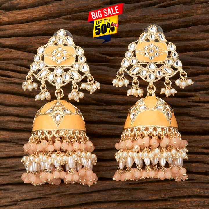 Indo Western Meenakari Earring With Gold Plating 108803