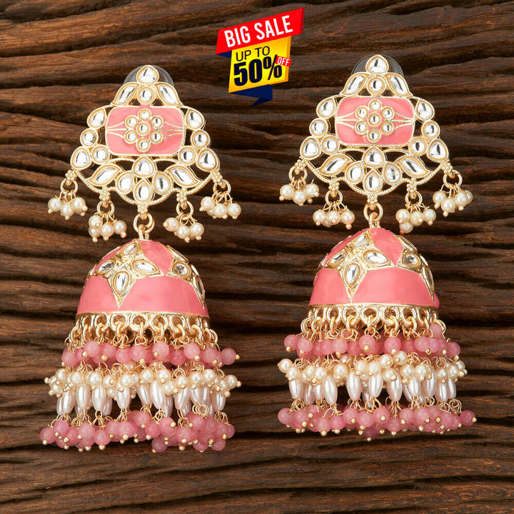 Indo Western Meenakari Earring With Gold Plating 108803