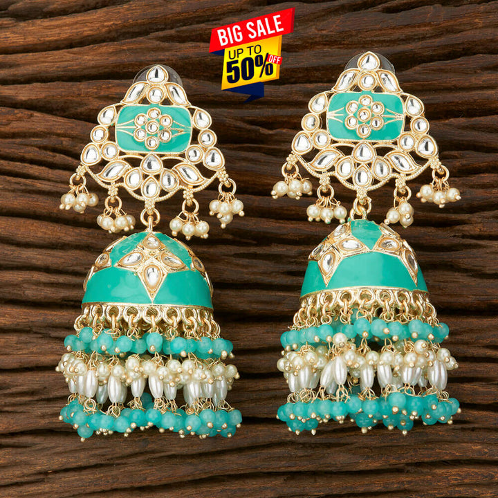 Indo Western Meenakari Earring With Gold Plating 108803