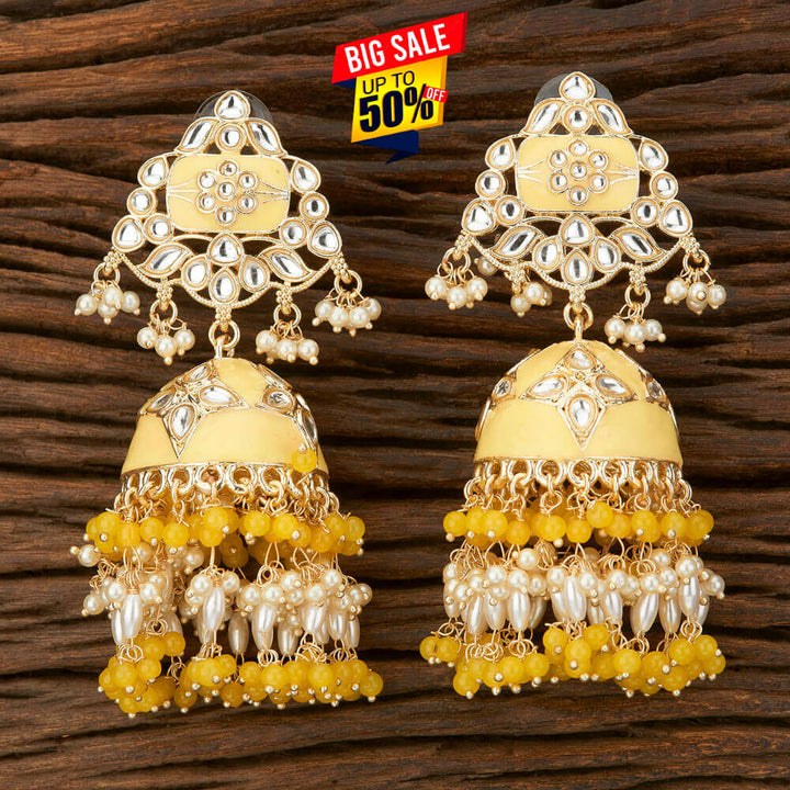 Indo Western Meenakari Earring With Gold Plating 108803