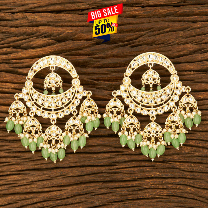 Indo Western Chand Earring With Gold Plating 108804