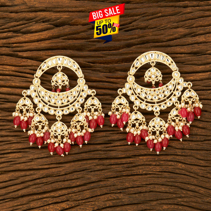 Indo Western Chand Earring With Gold Plating 108804