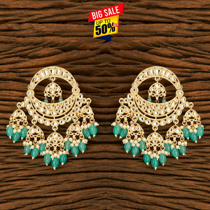 Indo Western Chand Earring With Gold Plating 108804