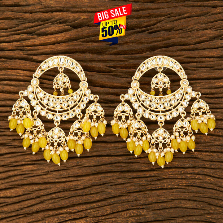 Indo Western Chand Earring With Gold Plating 108804