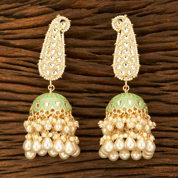 Indo Western Meenakari Earring With Gold Plating 108806