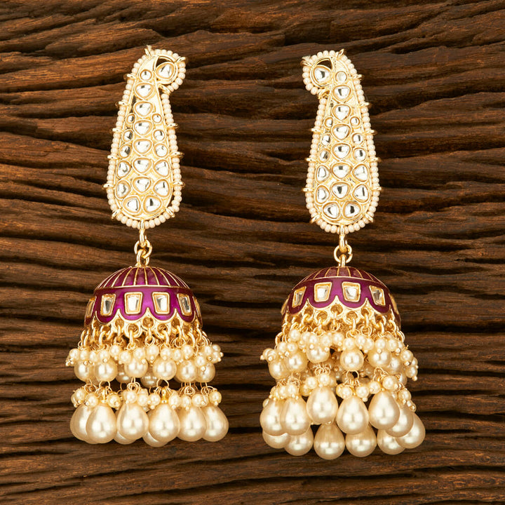 Indo Western Meenakari Earring With Gold Plating 108806