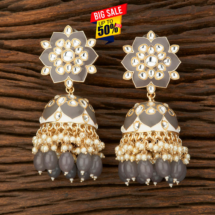 Indo Western Meenakari Earring With Gold Plating 108810