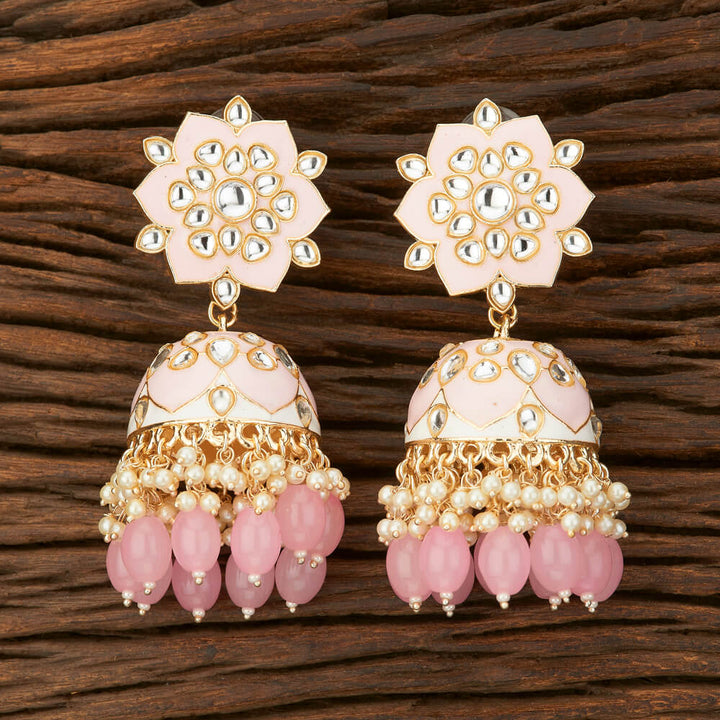 Indo Western Meenakari Earring With Gold Plating 108810