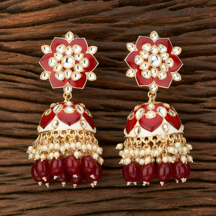 Indo Western Meenakari Earring With Gold Plating 108810